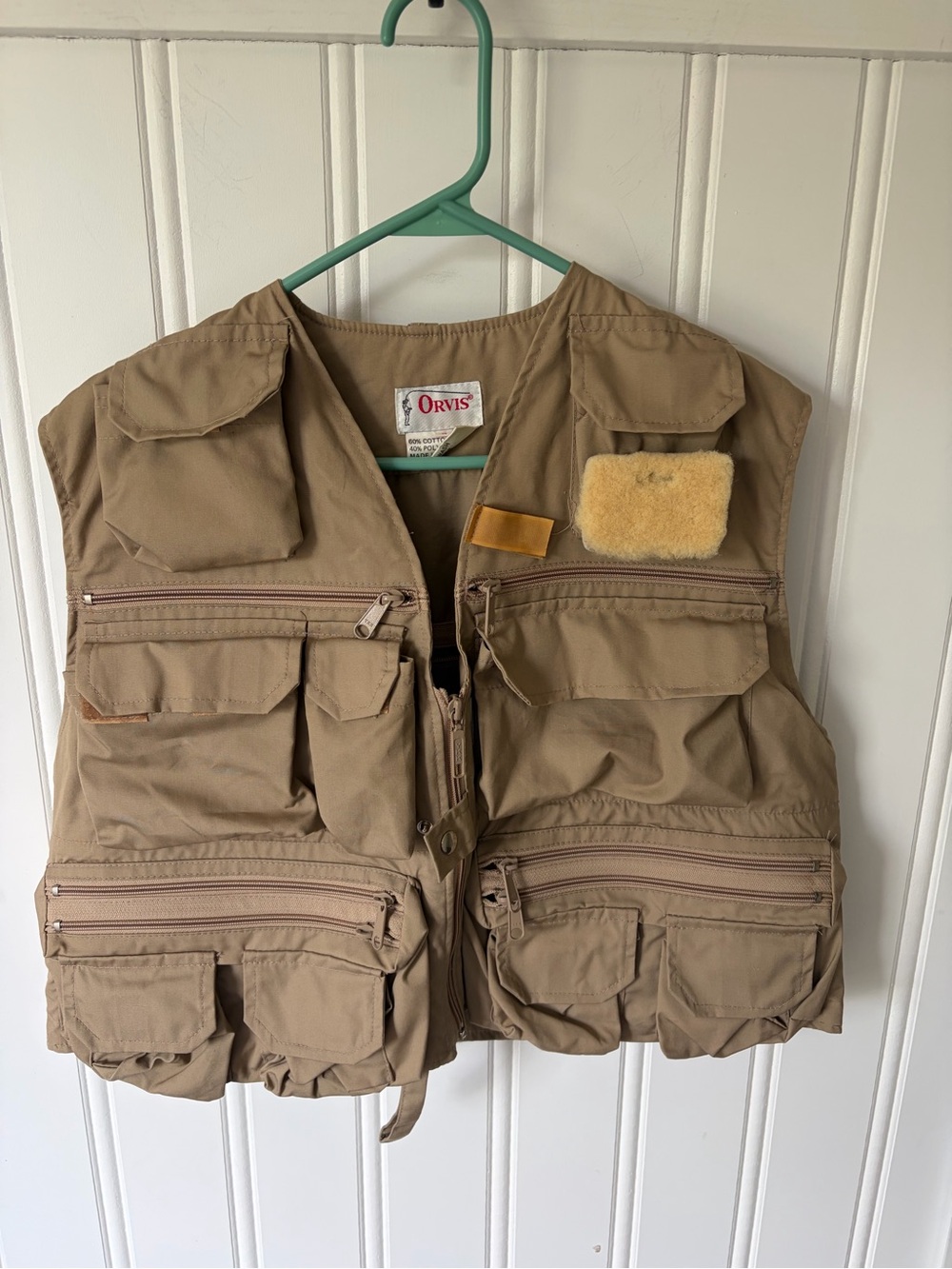 Vintage Orvis Fly Fishing Utility Vest Khaki S Small | Deadstock Near Mint Flaws